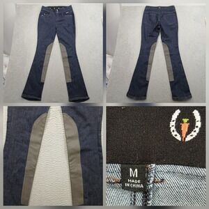 Kerrits Microcord Bootcut Full Seat Breeches Women's Medium Dark Wash Denim EUC